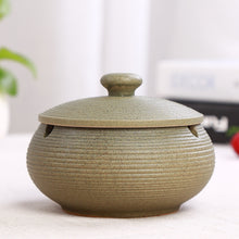 Load image into Gallery viewer, Ashtray Ceramic Large Retro Creative Kiln Baked Stoneware Celadon Ashtray