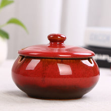 Load image into Gallery viewer, Ashtray Ceramic Large Retro Creative Kiln Baked Stoneware Celadon Ashtray