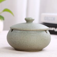 Load image into Gallery viewer, Ashtray Ceramic Large Retro Creative Kiln Baked Stoneware Celadon Ashtray