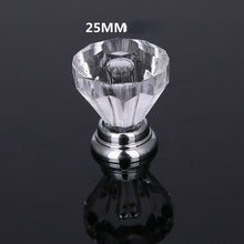 Lade das Bild in den Galerie-Viewer, 25mm Clear Crystal Handle 4pcs Wardrobe and Cabinet Door Handle