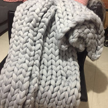 Lade das Bild in den Galerie-Viewer, Woolen Blanket Zichao Coarse Yarn Blanket Arm Knitted Air Conditioning Blanket