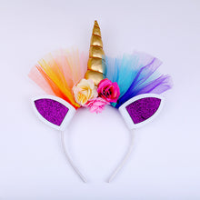 Lade das Bild in den Galerie-Viewer, 2x Halloween Xmas Christmas gifts decoration Children's Unicorn Headband