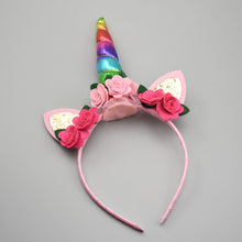 Lade das Bild in den Galerie-Viewer, 2x Halloween Xmas Christmas Gifts Decoration Unicorn Headband Hair Accessories