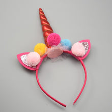 Lade das Bild in den Galerie-Viewer, 2x Halloween Xmas Christmas Gifts Decoration Unicorn Headband Hair Accessories