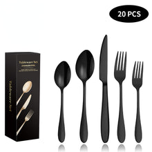 Lade das Bild in den Galerie-Viewer, 304 Stainless Steel Flatware Sets Steak Knife and Fork Spoon 5 Components 20PCs