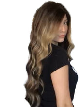 Load image into Gallery viewer, Women Wig Hair Cover Gradient Color Mid-Length Curly Hair W250