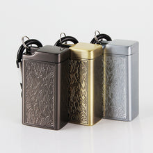 Load image into Gallery viewer, Ashtray Portable Mini Comes Keychain Climbing Button Carabiner Metal Outdoor Ashtray