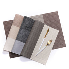 Lade das Bild in den Galerie-Viewer, 2PCs Christmas Tablecloths Woven Horizontal Stripes Textilene Placemat PVC Waterproof Non-Slip