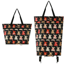 Lade das Bild in den Galerie-Viewer, Backpack Bag Shopping Bag Foldable Shopping Trolley Travel Bag Wheel Bags with Roller