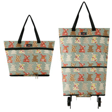 Lade das Bild in den Galerie-Viewer, Backpack Bag Shopping Bag Foldable Shopping Trolley Travel Bag Wheel Bags with Roller