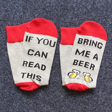 Load image into Gallery viewer, 3 Double Trendy Beer Printed Adult Men's and Women's Socks If You Can Read This Series