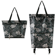 Lade das Bild in den Galerie-Viewer, Backpack Bag Shopping Bag Foldable Shopping Trolley Travel Bag Wheel Bags with Roller
