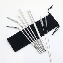 Lade das Bild in den Galerie-Viewer, 304 Stainless Steel Flatware Sets 4/7PCs Reusable Silver Milk Tea Straw
