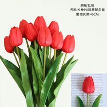 Load image into Gallery viewer, 10PCs Pu Tulip Artificial Fake Flower Plants Home Decoration Wedding Bouquet