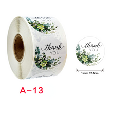 Load image into Gallery viewer, 1000PCs Hand-Painted Flower Thank You Sticker Adhesive Label Gift Food Sticker