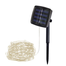 Load image into Gallery viewer, 100Led 10M Copper Wire Solar Powered Lighting Lamps for Christmas tree Outdoor Party Garden Decor