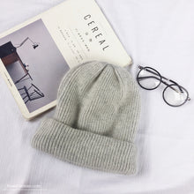 Lade das Bild in den Galerie-Viewer, Warm Winter Knit Beanie Hats Autumn Wool Casual All-Match and Sweet Trendy Sleeve Cap Children Unisex