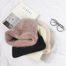 Lade das Bild in den Galerie-Viewer, Warm Winter Knit Beanie Hats Autumn Wool Casual All-Match and Sweet Trendy Sleeve Cap Children Unisex