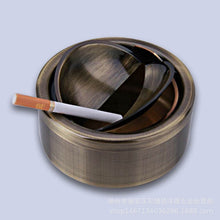 Load image into Gallery viewer, Ashtray Stainless Steel Bronze Lid Advertising KTV Logo Ashtray