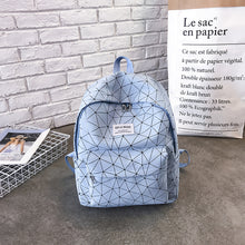 Load image into Gallery viewer, Backpack Schoolbag New Men's and Women's Large Capacity Rhombus Junior High School Student Campus Chic Hong Kong Style
