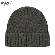 Lade das Bild in den Galerie-Viewer, Warm Winter Knit Beanie Hats Korean Style Women Solid Color Sleeve Cap Unisex