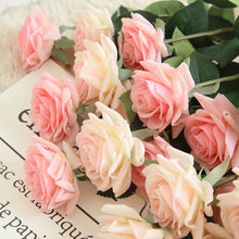 Load image into Gallery viewer, 10PCs Feel Moist Rose Artificial Fake Flower Plants Home Decoration Wedding Bouquet