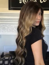 Load image into Gallery viewer, Women Wig Hair Cover Gradient Color Mid-Length Curly Hair W250
