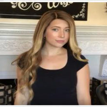 Load image into Gallery viewer, Women Wig Gradient Color Mid-Length Curly Hair Head Cover W247