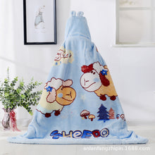 Lade das Bild in den Galerie-Viewer, Baby Blanket Cartoon Hug Blanket Double Layer Raschel Embossed Cloud Blanket Thickened Cloak