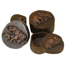 Lade das Bild in den Galerie-Viewer, Ashtray Wooden Ornament Thailand Solid Wood Jewelry Box Old Wood round Small Box Lid Ashtray