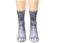 Load image into Gallery viewer, 3 Pairs Trendy Realistic 3D Printed Children Adult Men's and Women's Socks Animal Foot Hoof Socks