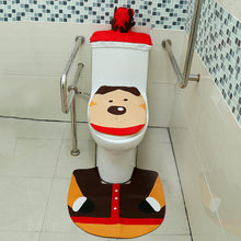 Load image into Gallery viewer, 3pcs Toilet Seat Cover Pads Christmas Three-Piece Set Multi-Style Christmas Hotel Decoration
