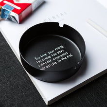 Load image into Gallery viewer, Ashtray Metal Circle Stainless Steel Restaurant Bar KTV Creative Funny Ashtray