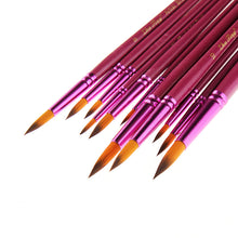 Lade das Bild in den Galerie-Viewer, 12 Purple Rod Double Color Nylon Wool Watercolor Pens Set Art Paint Brushes
