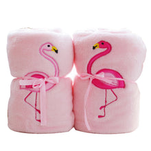 Load image into Gallery viewer, Blanket Flamingo Gift Blanket Double-Sided Flannel Air Conditioning Blanket Gift