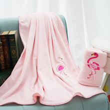 Load image into Gallery viewer, Blanket Flamingo Gift Blanket Double-Sided Flannel Air Conditioning Blanket Gift