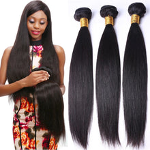 Load image into Gallery viewer, Women Wig Hair Weft Black Chemical Fiber High-Temperature Fiber Straight Hair Weft  W283