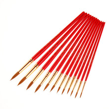 Load image into Gallery viewer, 12 Nylon Wool Red Rod Watercolor Pens Set Art Paint Brushes Pen