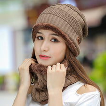 Lade das Bild in den Galerie-Viewer, Warm Winter Knit Beanie Hats Women's Thick Set Earflaps Head-Wrapping Outdoor Korean Style Bandana Wool Unisex