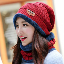 Lade das Bild in den Galerie-Viewer, Warm Winter Knit Beanie Hats Women's Thick Set Earflaps Head-Wrapping Outdoor Korean Style Bandana Wool Unisex