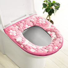 Load image into Gallery viewer, 3pcs Toilet Seat Cover Pads Coral Fleece Cushion Zipper Thicker Waterproof Washer
