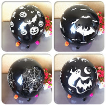 Load image into Gallery viewer, 100pcs Pumpkin Halloween Xmas Christmas Gifts Decoration Thickened Full Flower Printing Rubber Balloons Festival Ghost