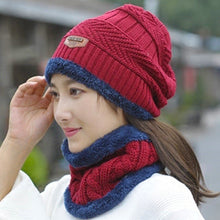 Lade das Bild in den Galerie-Viewer, Warm Winter Knit Beanie Hats Women's Thick Set Earflaps Head-Wrapping Outdoor Korean Style Bandana Wool Unisex