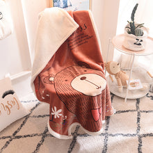 Lade das Bild in den Galerie-Viewer, Double Layer Thickened Cartoon Lambswool Flannel Children's Blanket Baby Blanket Gift Blanket