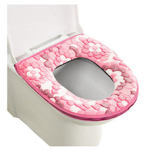 Load image into Gallery viewer, 3pcs Toilet Seat Cover Pads Coral Fleece Cushion Zipper Thicker Waterproof Washer