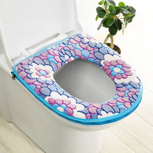 Load image into Gallery viewer, 3pcs Toilet Seat Cover Pads Coral Fleece Cushion Zipper Thicker Waterproof Washer