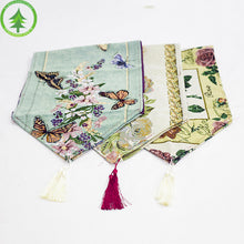 Lade das Bild in den Galerie-Viewer, 170 * 34cm Butterfly Embroidery Flower Cotton Linen Table Runner Retro Furnishings Decoration