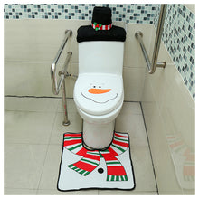 Load image into Gallery viewer, 3pcs Toilet Seat Cover Pads Christmas Three-Piece Set Multi-Style Christmas Hotel Decoration