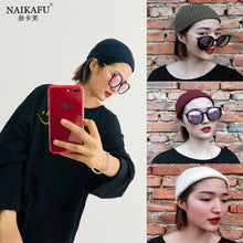 Lade das Bild in den Galerie-Viewer, Warm Winter Knit Beanie Hats Autumn and Winter European and American Men's Melon Skin Thermal Head Cover Women Unisex