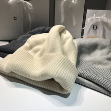Lade das Bild in den Galerie-Viewer, Warm Winter Knit Beanie Hats Autumn and Winter Thickening Pure Color All-Matching Trendy Women Curling Men Unisex